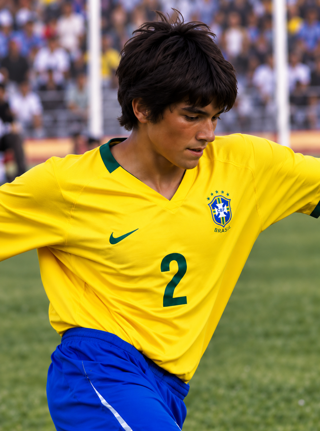 Lucas Farias em ação pela Seleção Brasileira de Base