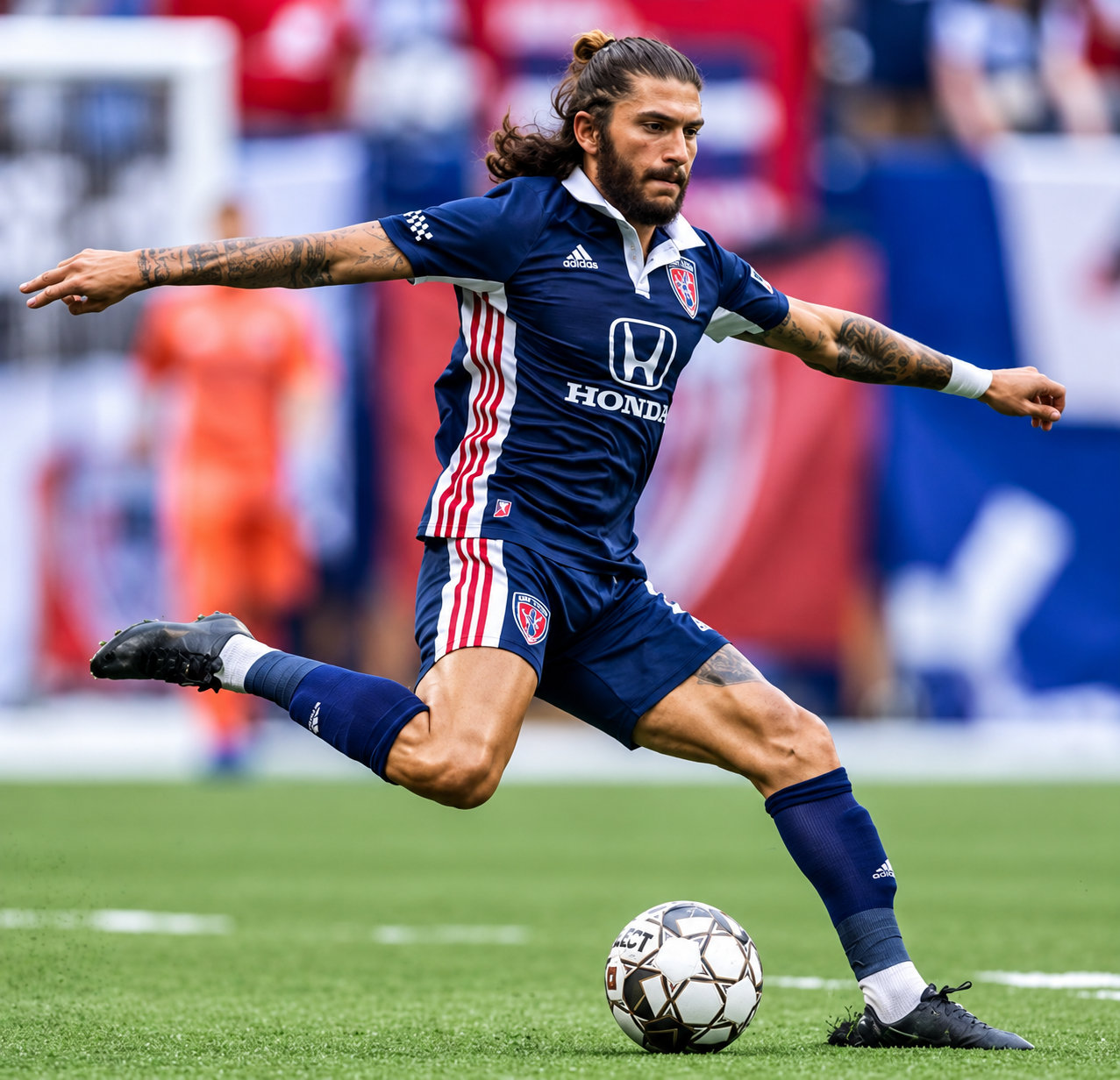 Lucas Farias finalizando pelo Indy Eleven